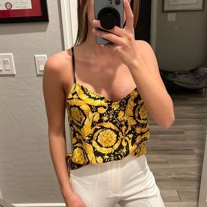 Versace Barocco Printed Silk Camisole